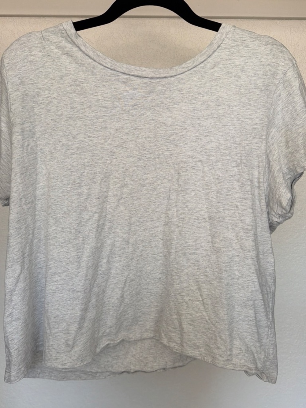 PINK Victoria's Secret Light Gray Short Sleeve Crew Tee